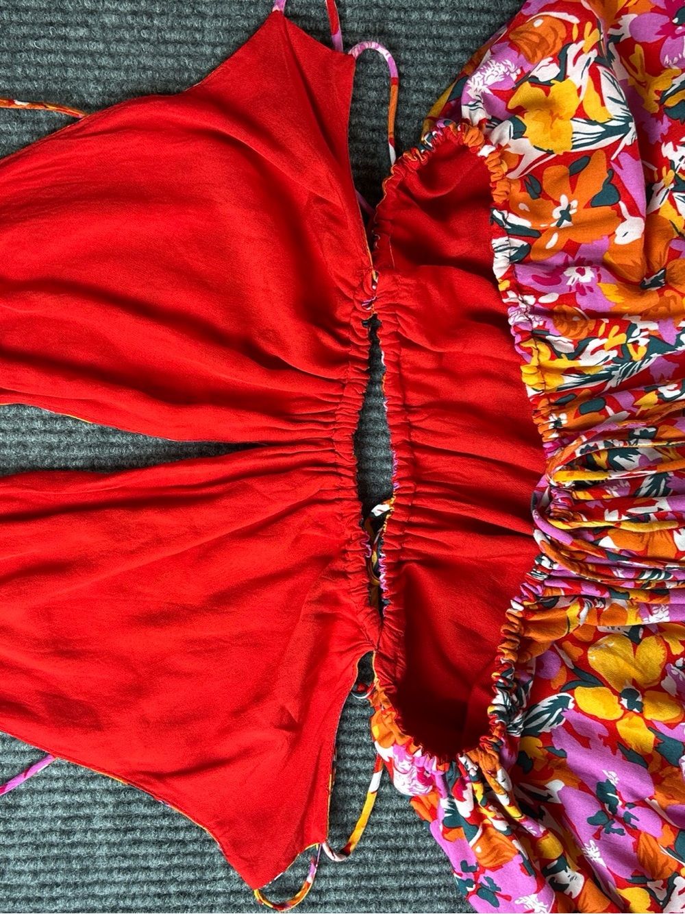 Petal and Pup Women Señorita Print Drop back Maxi Dress Floral Artsy Boho Sz 8 - Picture 11 of 14